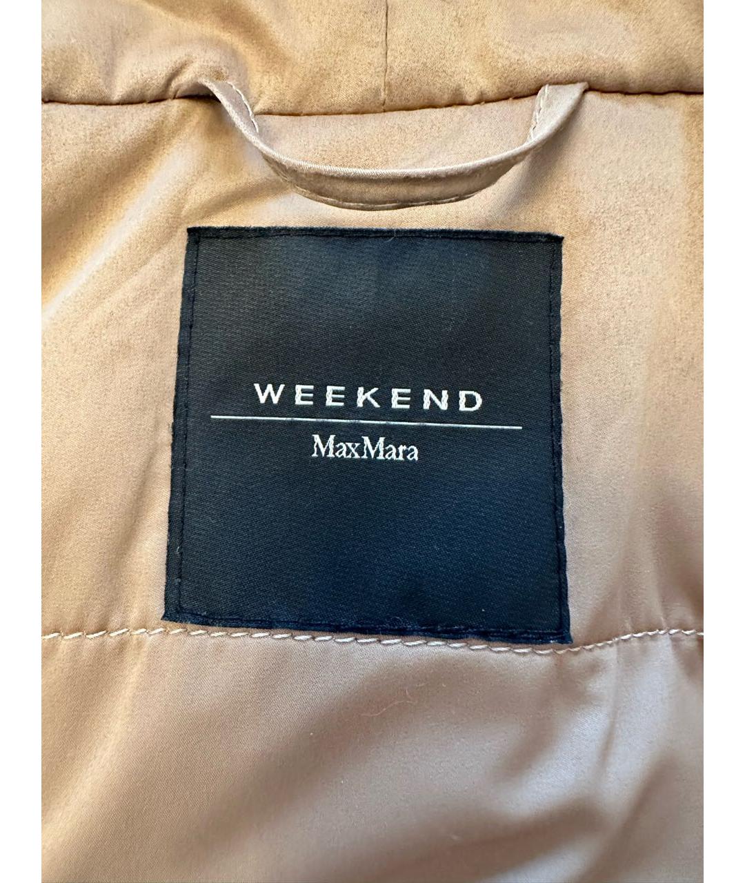 WEEKEND MAX MARA Коричневое шерстяное пальто, фото 3