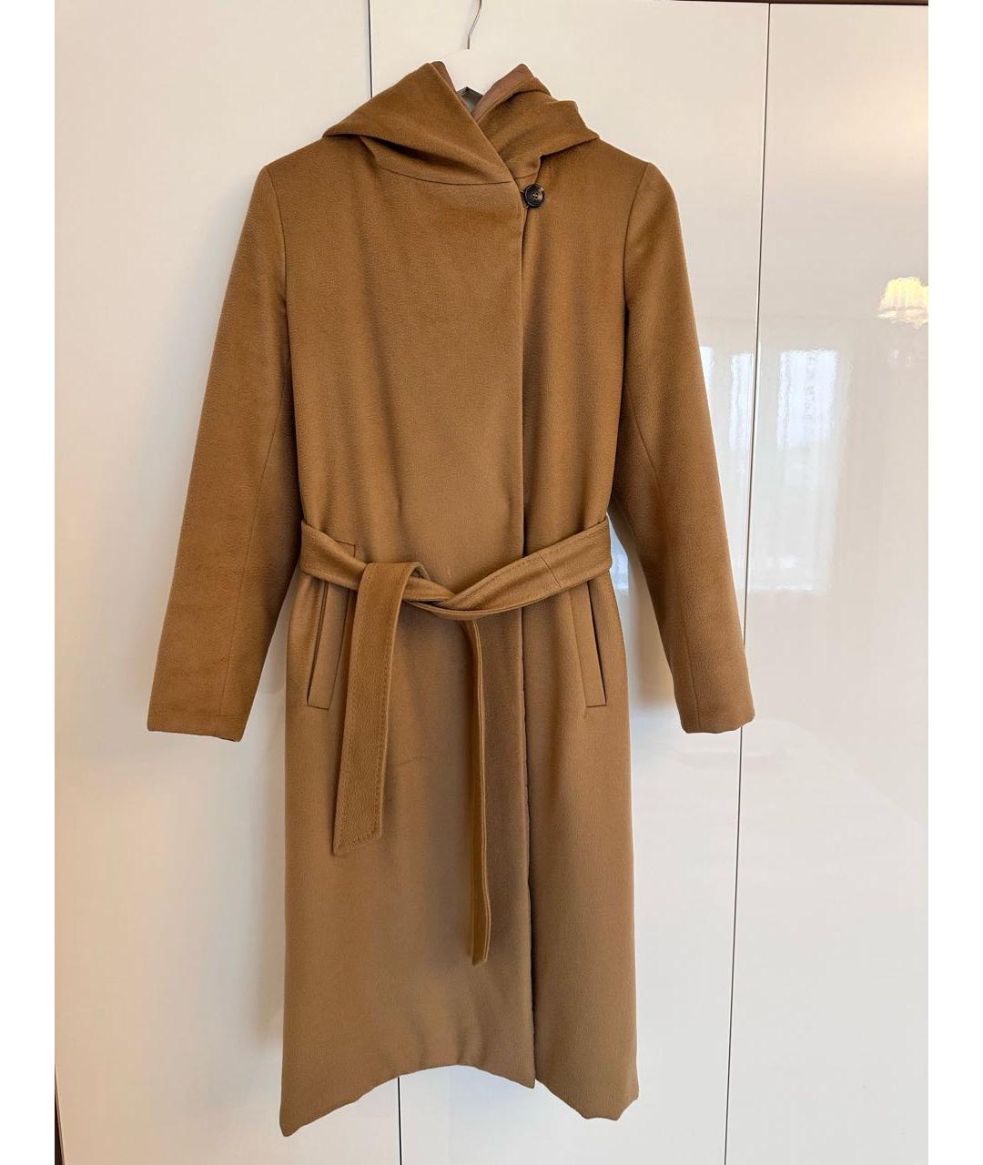 WEEKEND MAX MARA Коричневое шерстяное пальто, фото 8