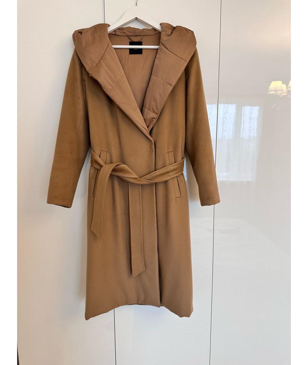 WEEKEND MAX MARA Коричневое шерстяное пальто, фото 7