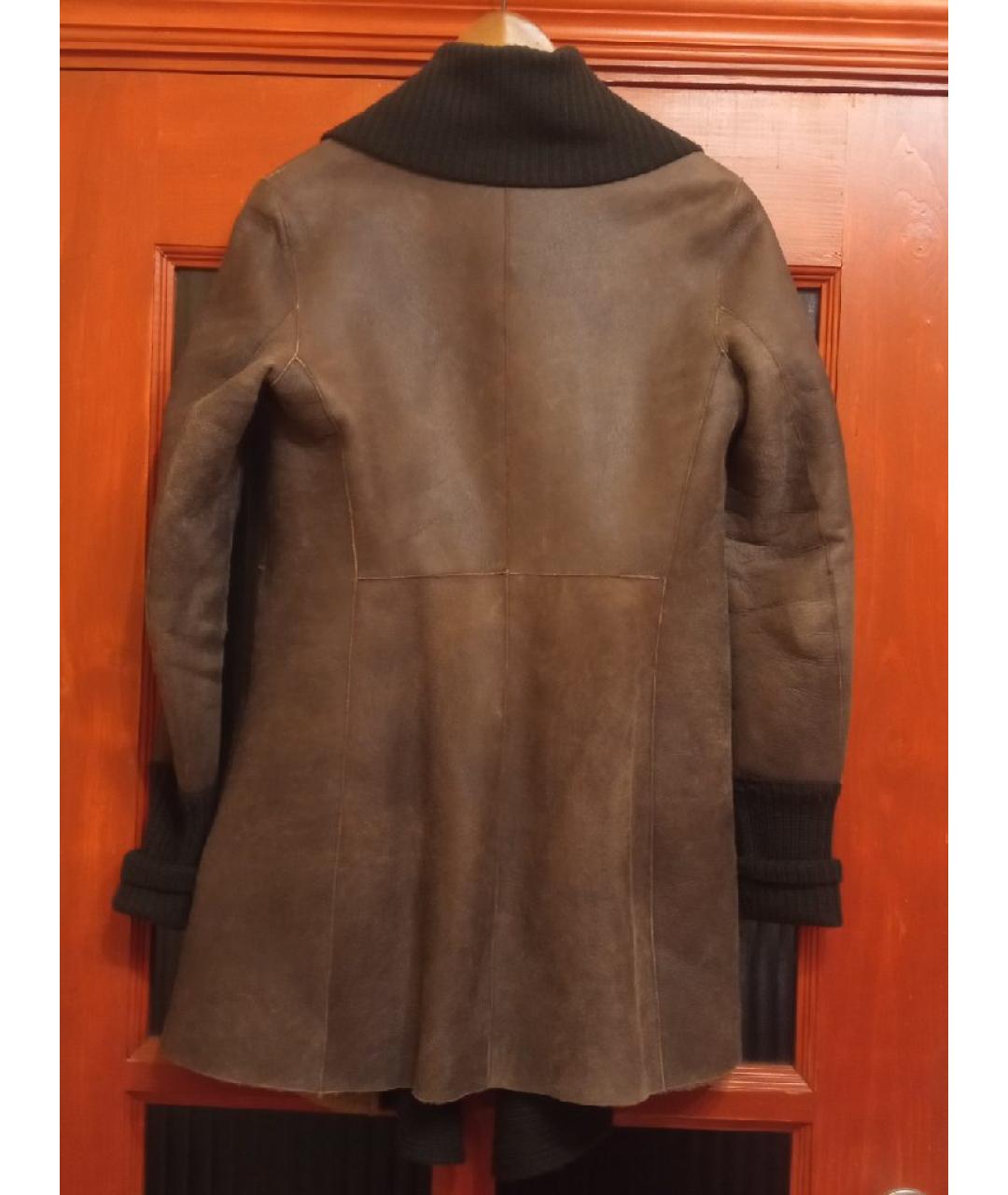 THEORY Коричневая меховая дубленка, фото 2