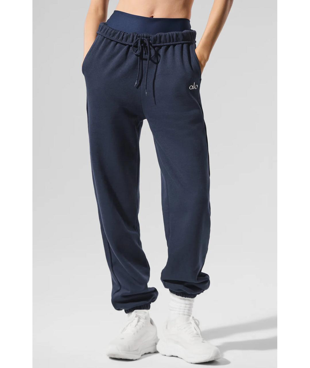ALO YOGA Темно-синие хлопковые спортивные брюки и шорты, фото 8