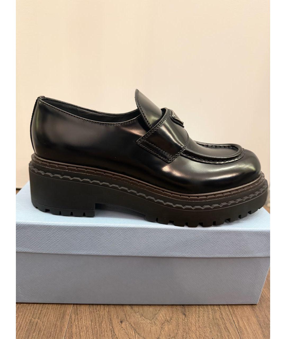 PRADA Черные кожаные лоферы, фото 6