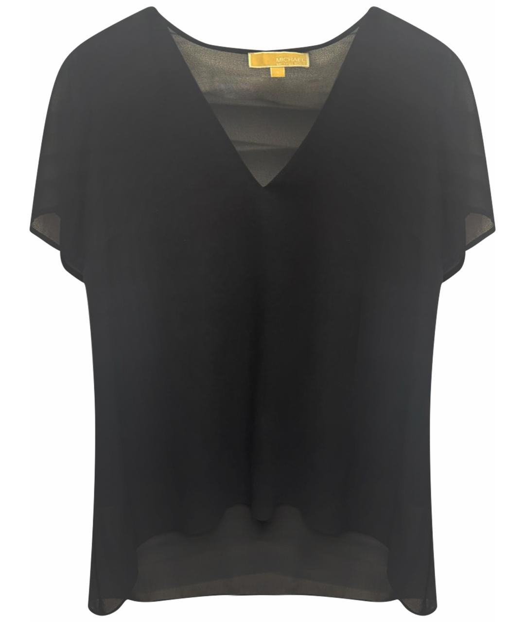MICHAEL KORS Черная шифоновая блузы, фото 1