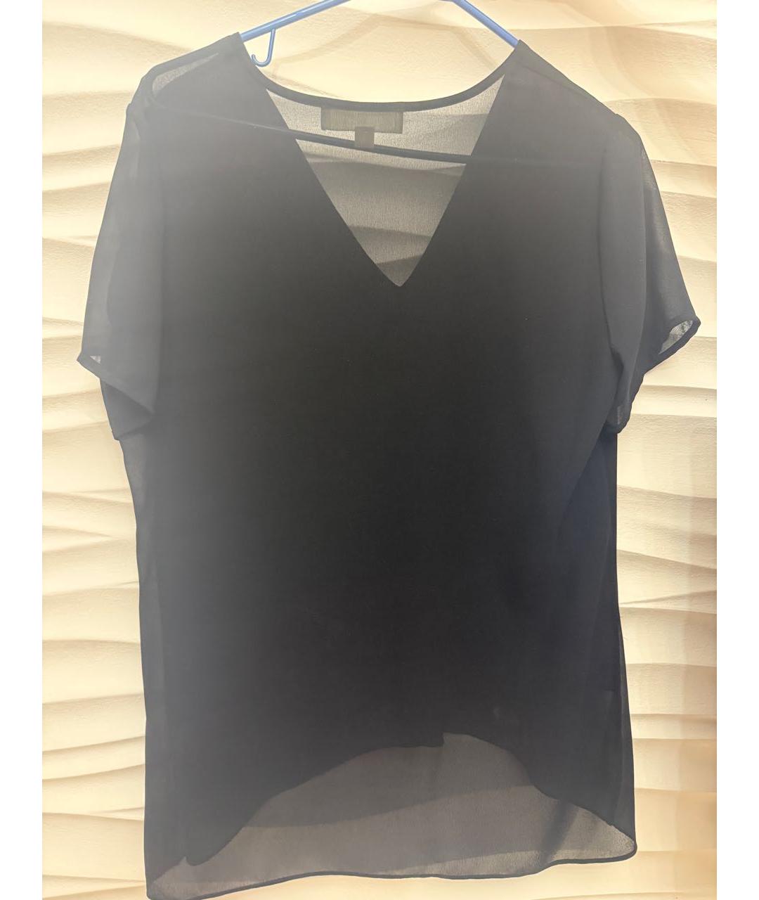 MICHAEL KORS Черная шифоновая блузы, фото 2