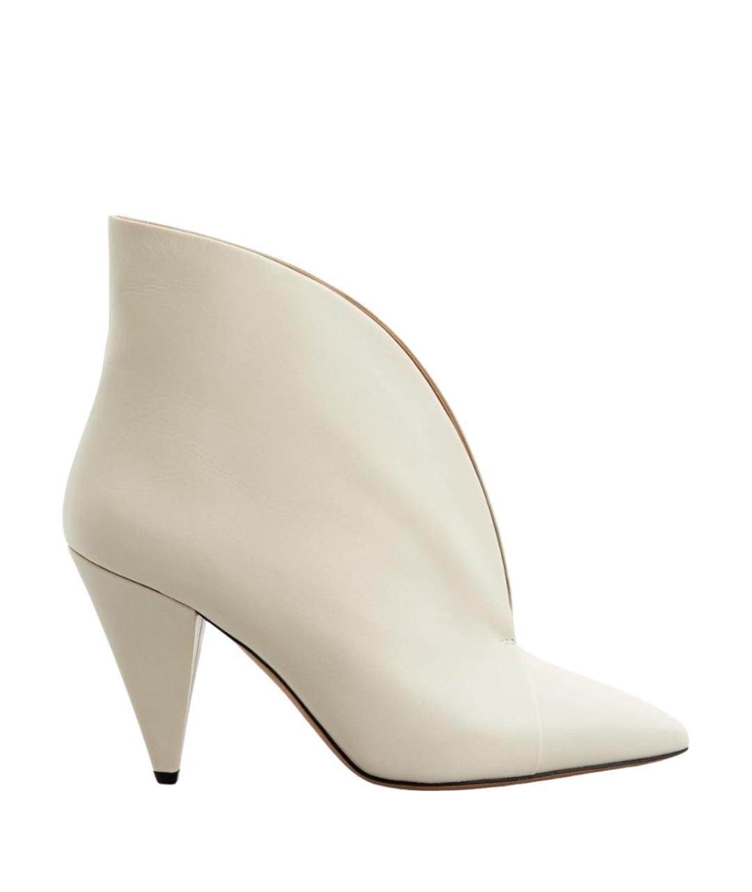 ISABEL MARANT Белые кожаные ботильоны, фото 1