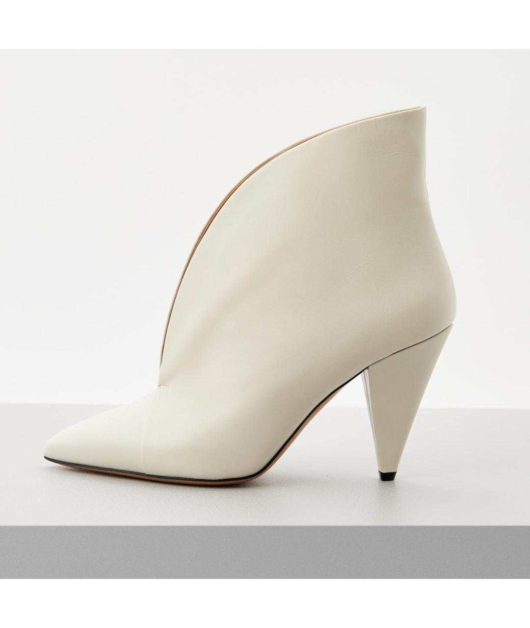 ISABEL MARANT Белые кожаные ботильоны, фото 7