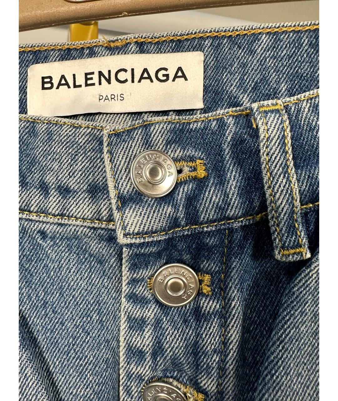 BALENCIAGA Синие хлопковые джинсы слим, фото 3