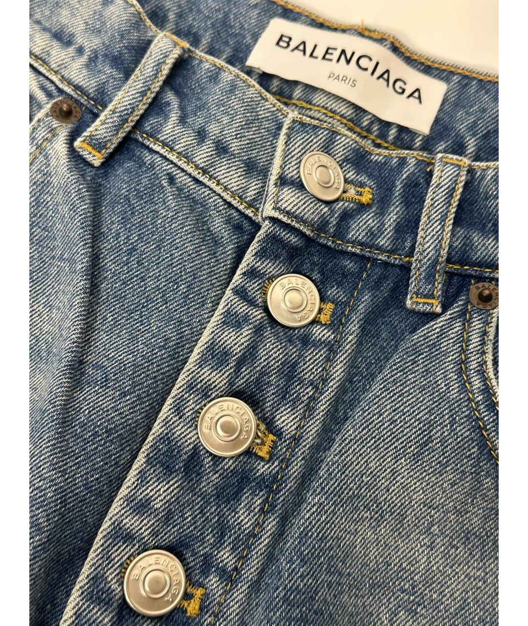 BALENCIAGA Синие хлопковые джинсы слим, фото 7