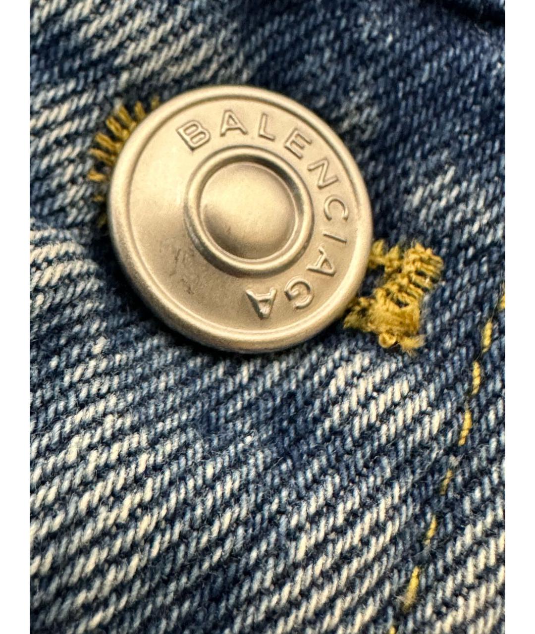 BALENCIAGA Синие хлопковые джинсы слим, фото 8
