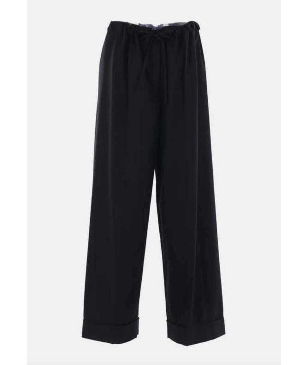 THE ROW Черные шерстяные брюки широкие, фото 4