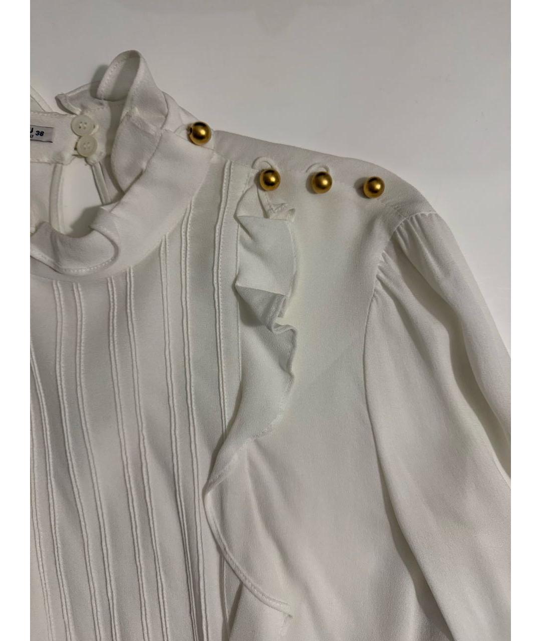 MIU MIU Белое вискозное коктейльное платье, фото 5