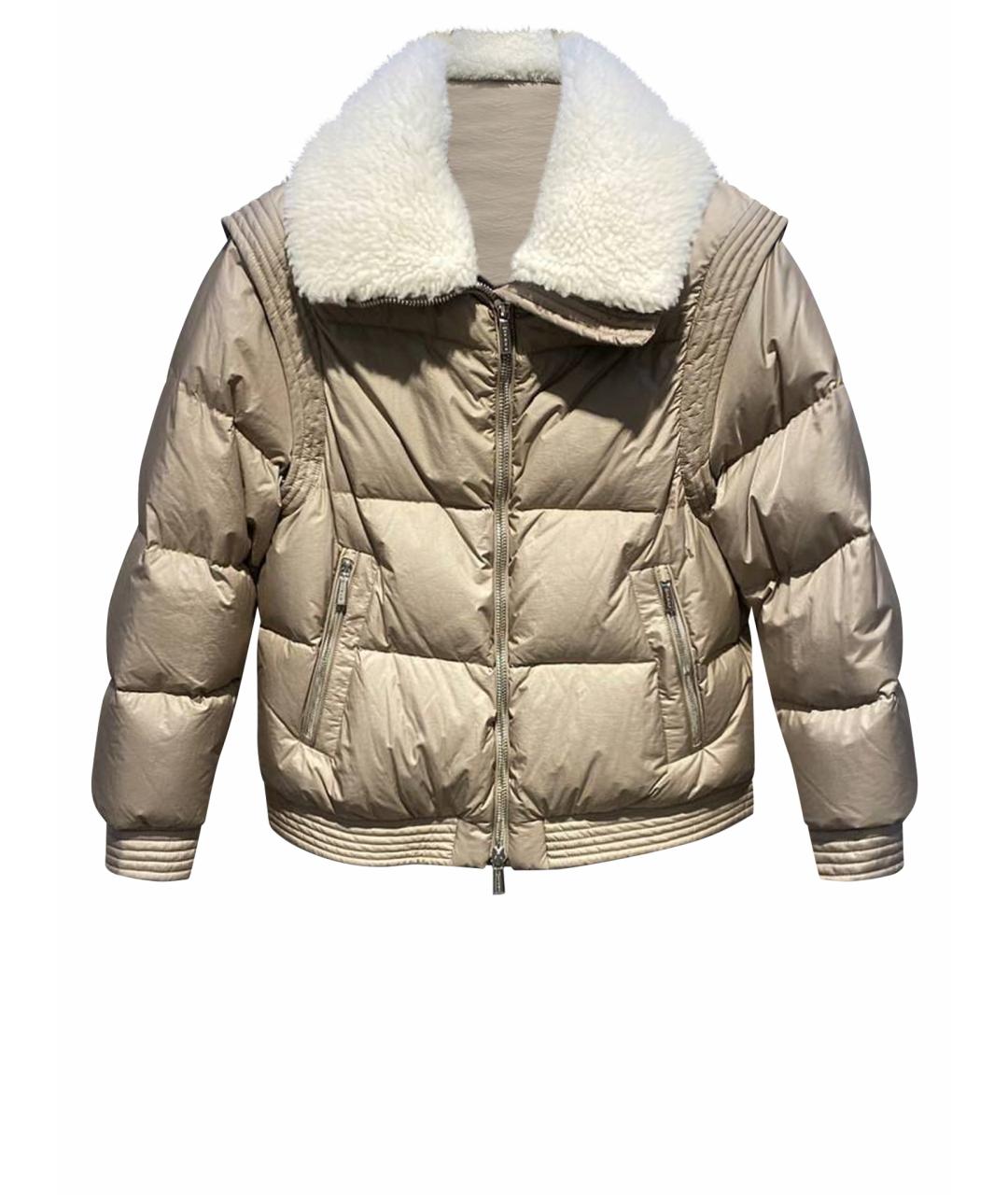 MOORER Бежевый полиамидовый пуховик, фото 1