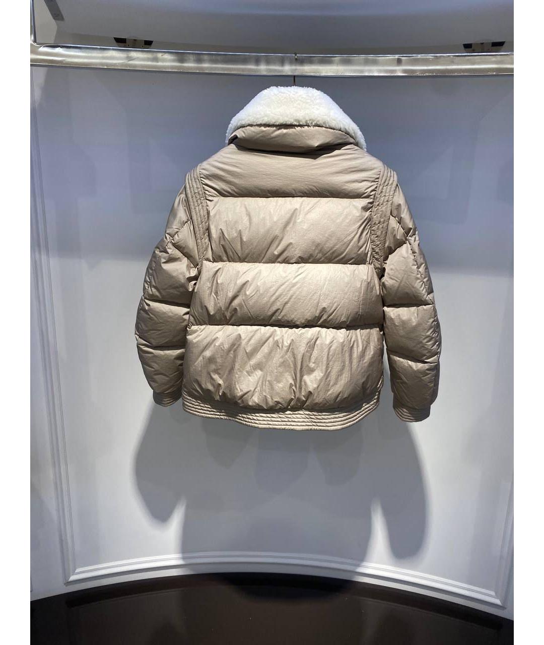 MOORER Бежевый полиамидовый пуховик, фото 2