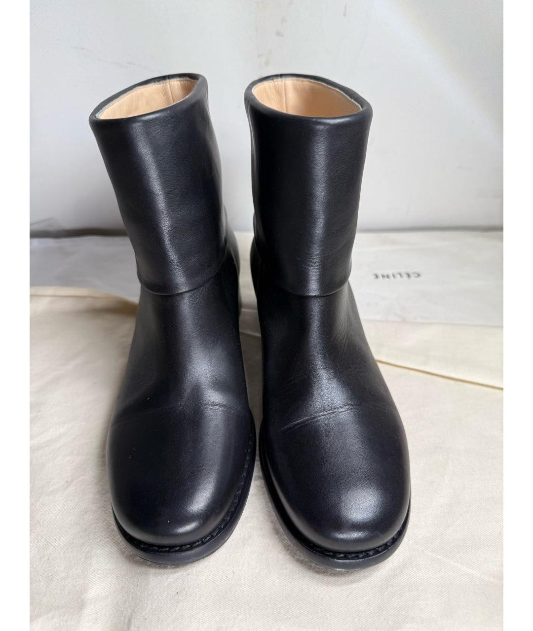 CHANEL Черные кожаные полусапоги, фото 2