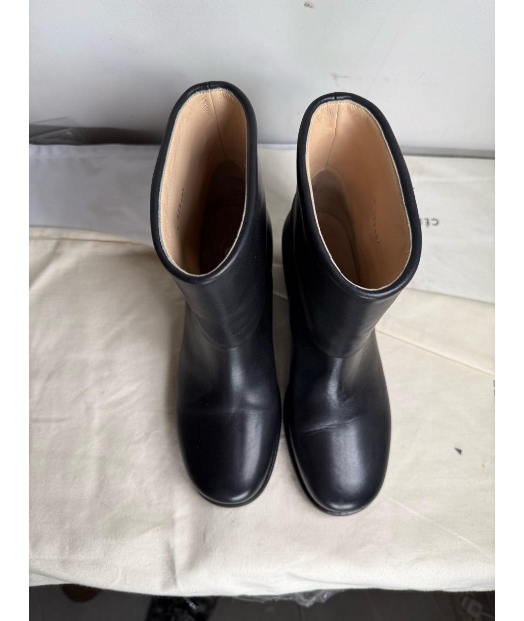 CHANEL Черные кожаные полусапоги, фото 3