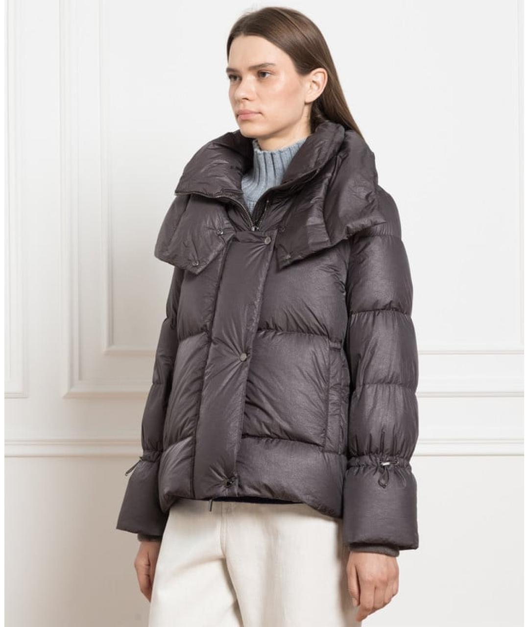 MOORER Черный полиамидовый пуховик, фото 2