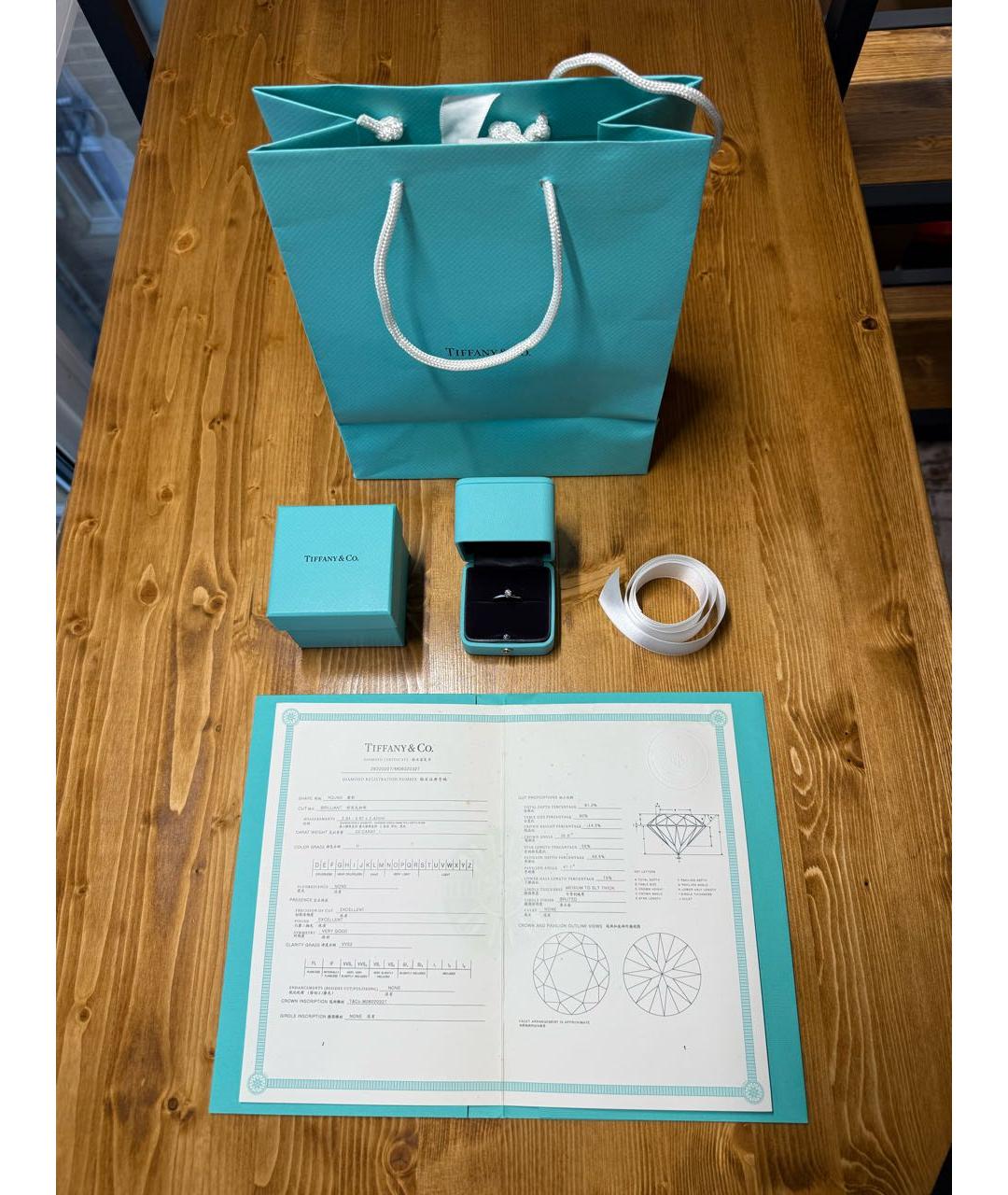 TIFFANY&CO Серебряное платиновое кольцо, фото 7