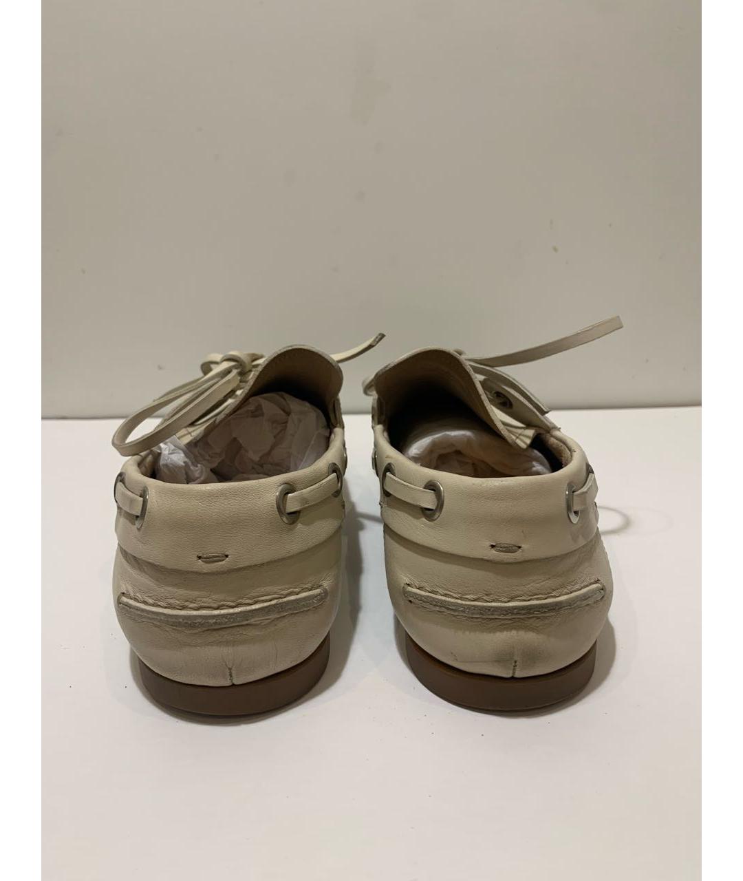GUCCI Бежевые кожаные мокасины, фото 4