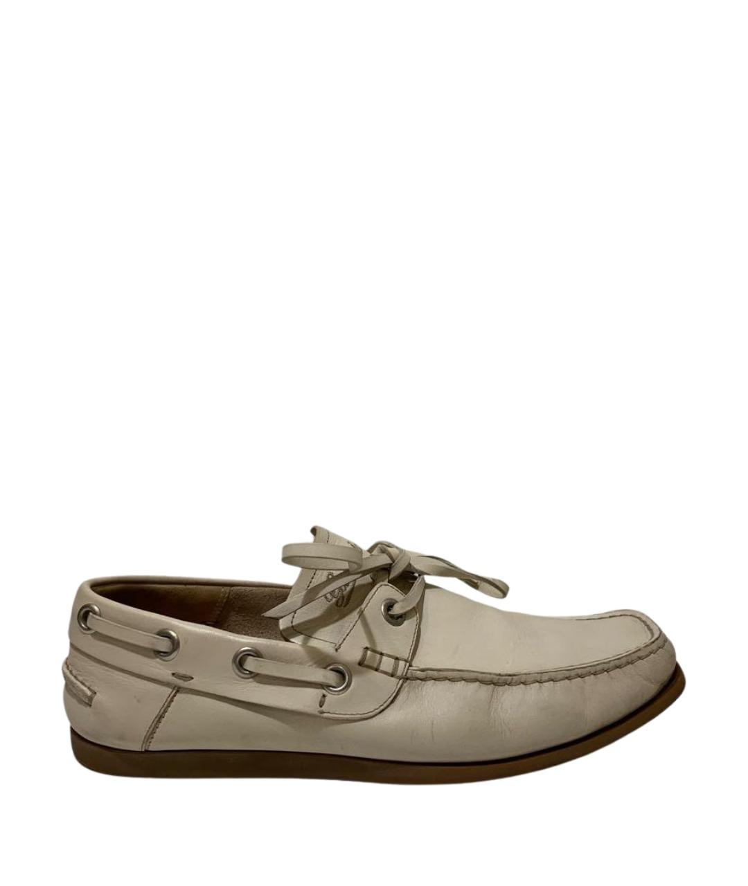 GUCCI Бежевые кожаные мокасины, фото 1