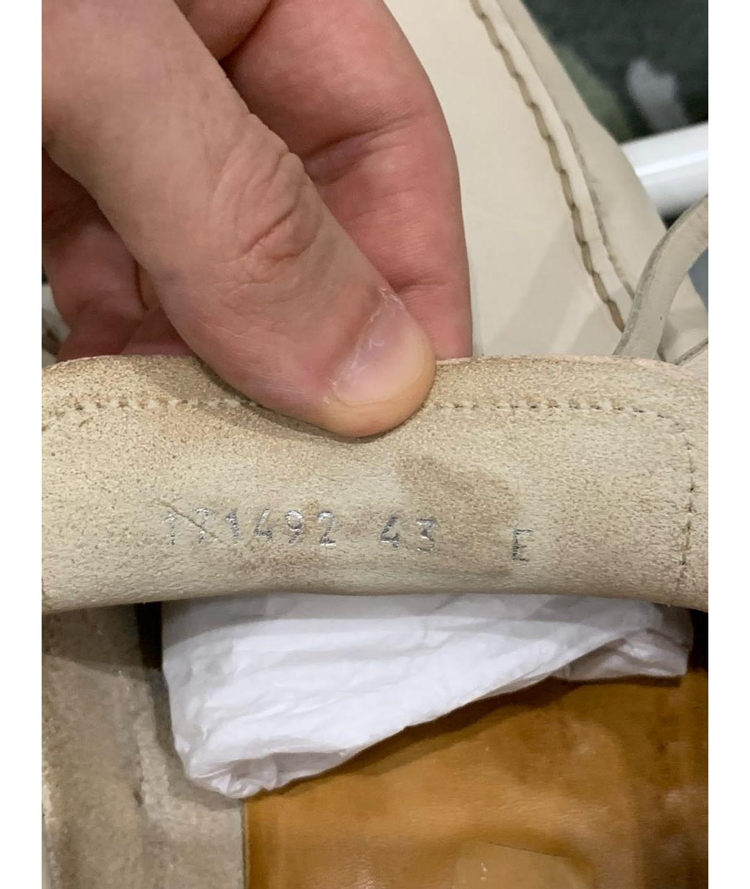 GUCCI Бежевые кожаные мокасины, фото 5