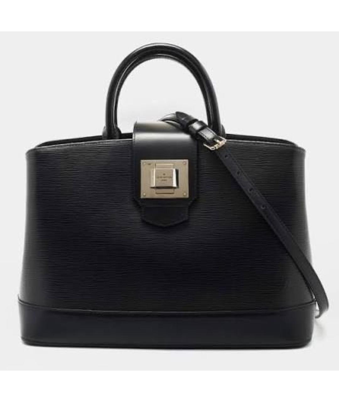 LOUIS VUITTON Черная кожаная сумка через плечо, фото 9