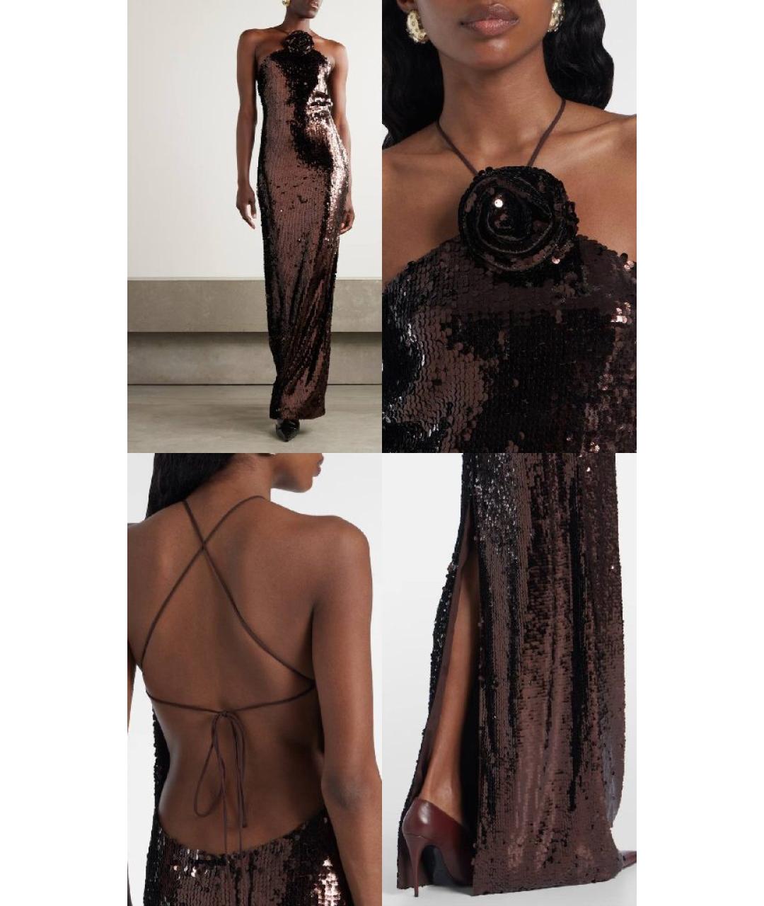 MAGDA BUTRYM Коричневое вечернее платье, фото 5