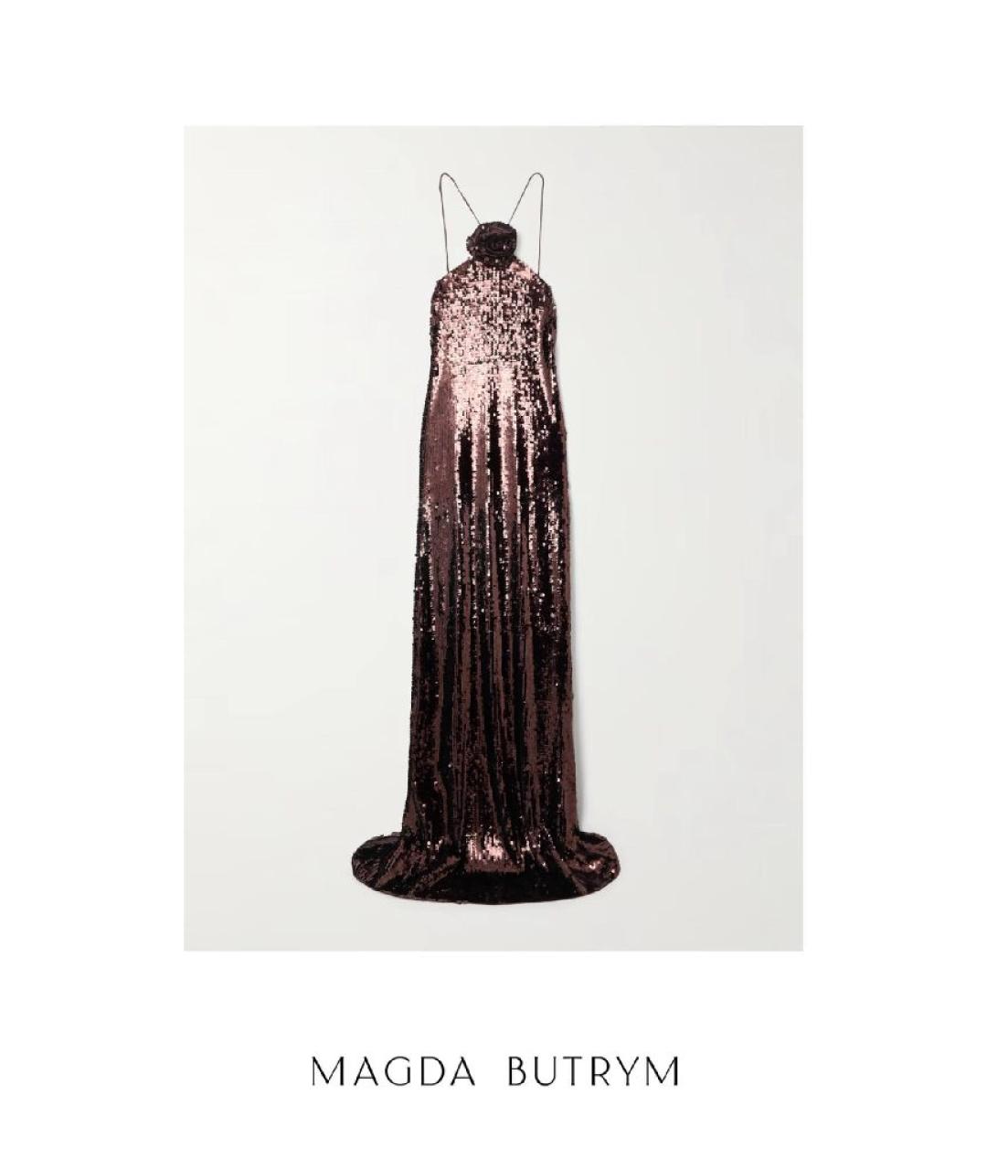 MAGDA BUTRYM Коричневое вечернее платье, фото 8