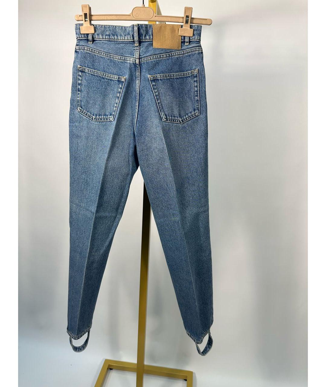 BALENCIAGA Синие хлопковые прямые джинсы, фото 3