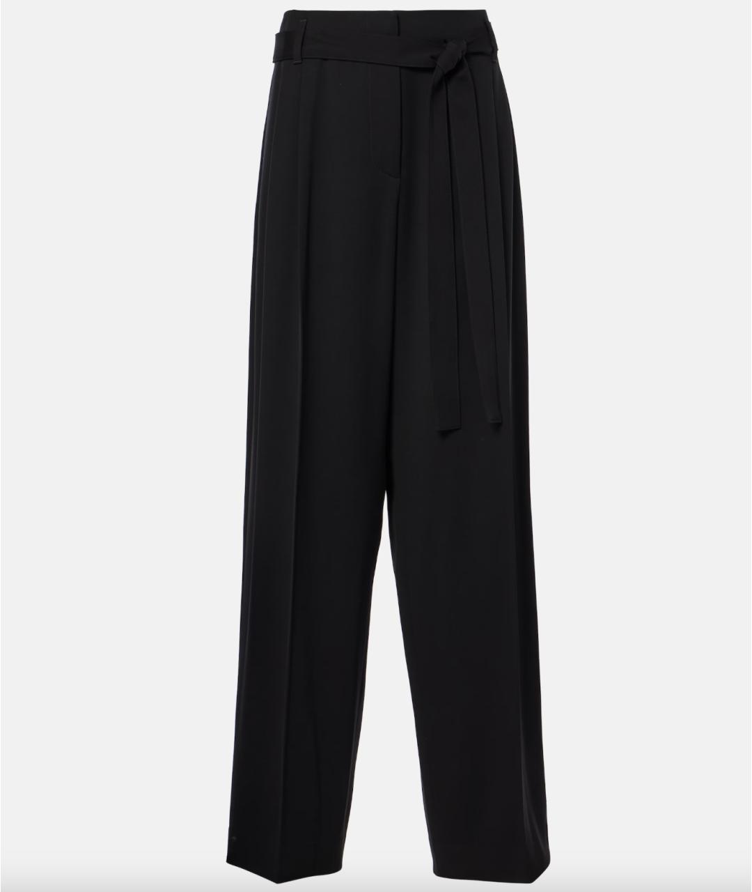THE ROW Черные шерстяные брюки широкие, фото 3