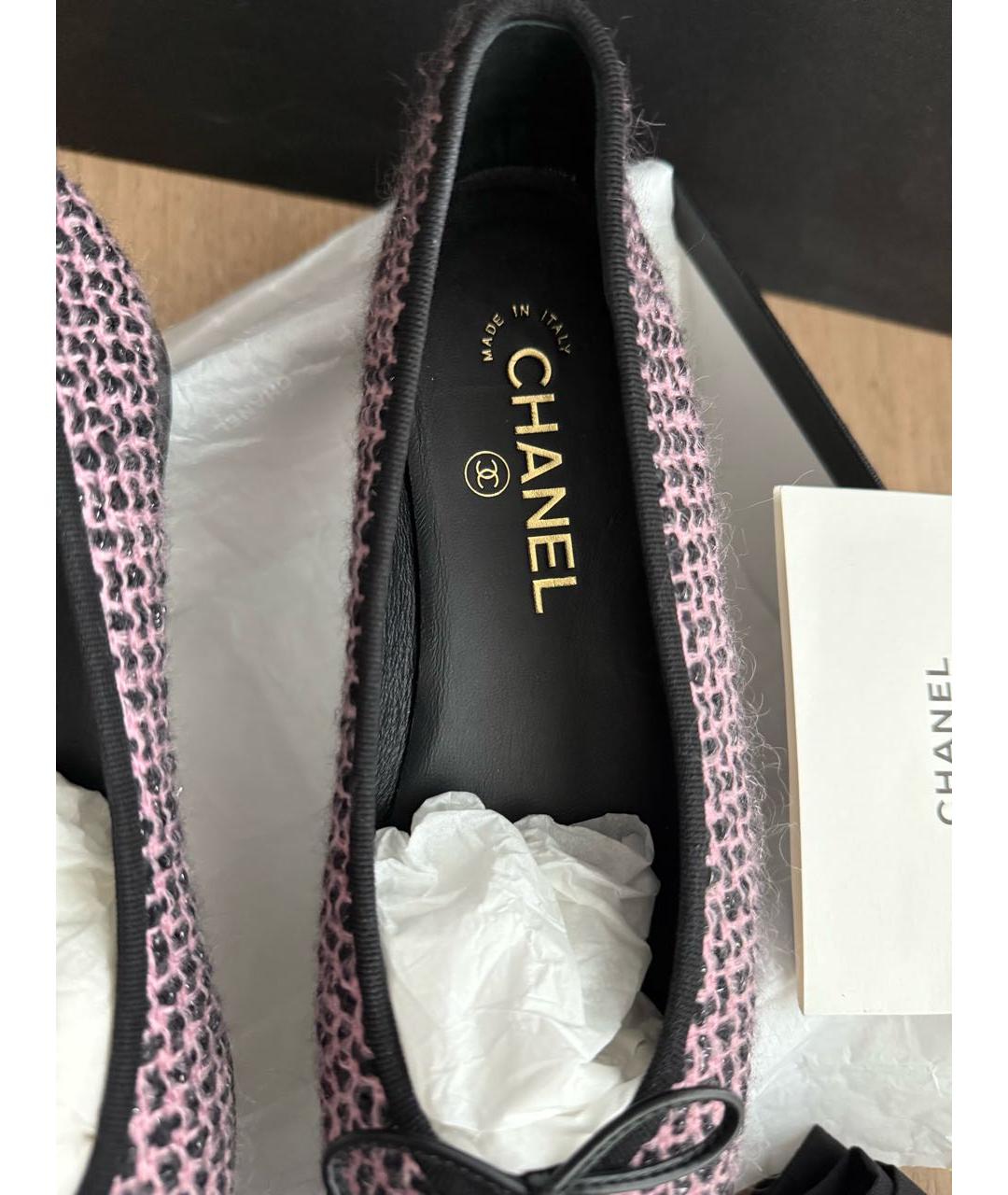 CHANEL Мульти текстильные балетки, фото 4