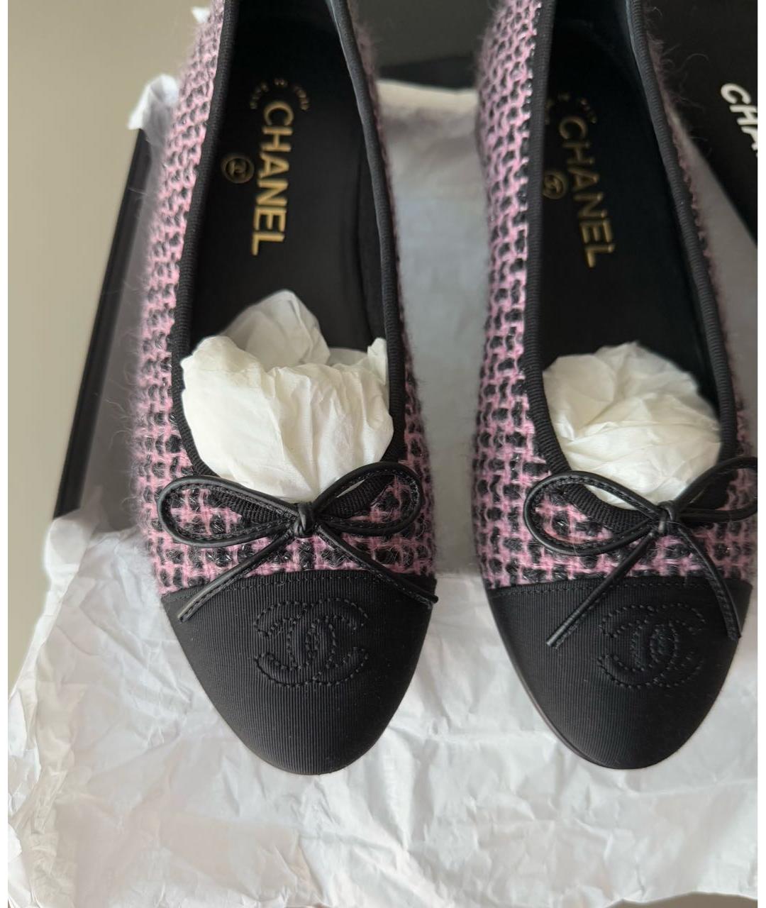 CHANEL Мульти текстильные балетки, фото 3