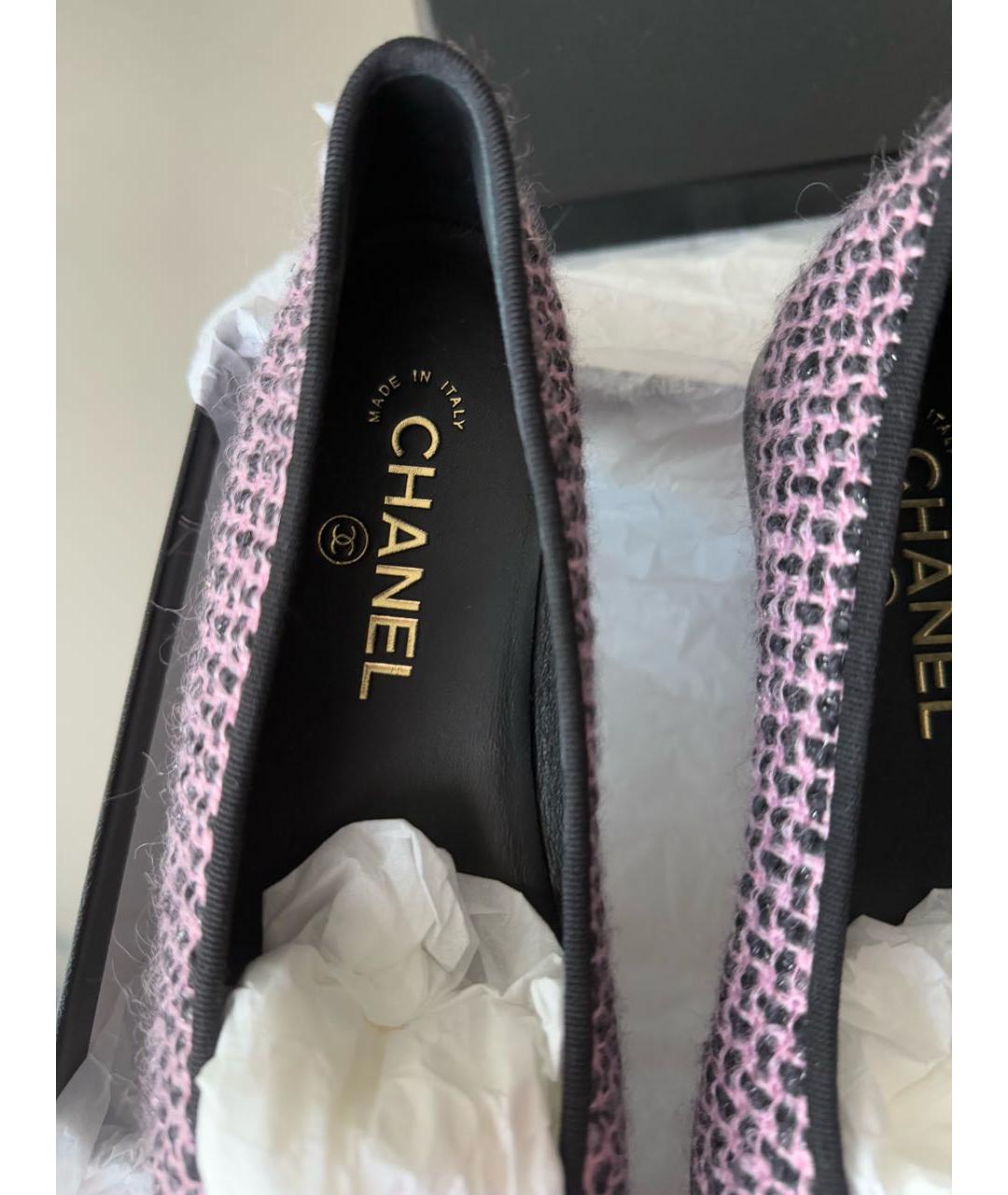 CHANEL Мульти текстильные балетки, фото 4