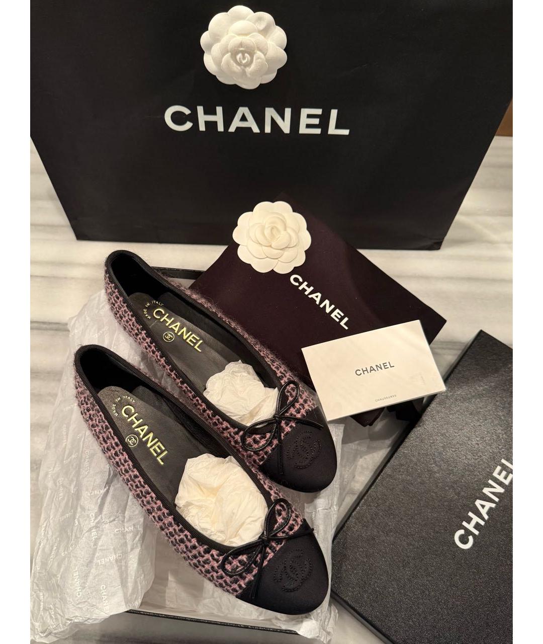 CHANEL Мульти текстильные балетки, фото 3