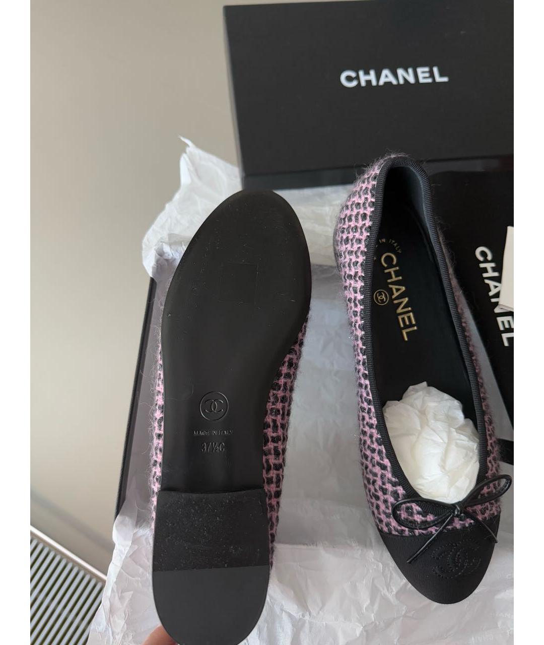 CHANEL Мульти текстильные балетки, фото 6