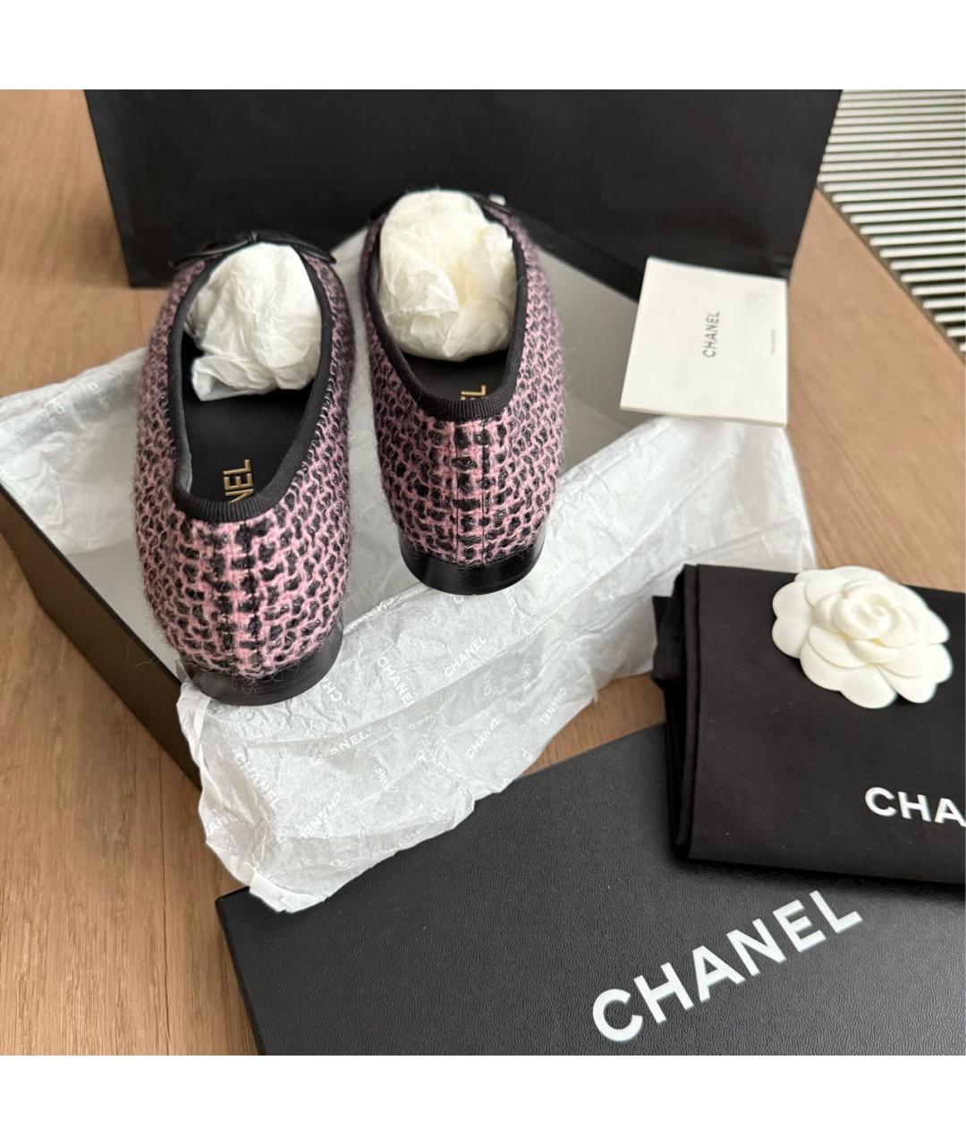 CHANEL Мульти текстильные балетки, фото 5