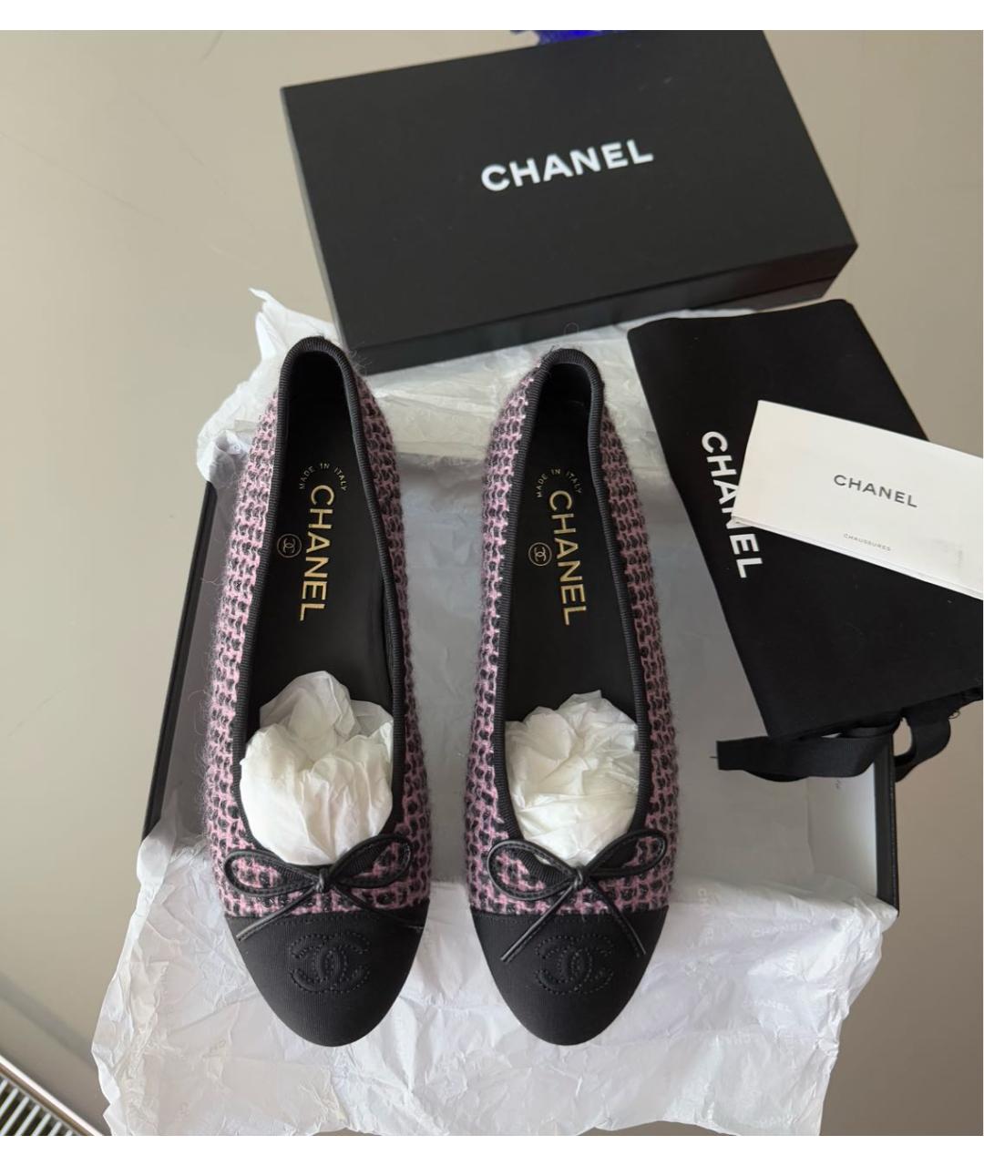 CHANEL Мульти текстильные балетки, фото 2