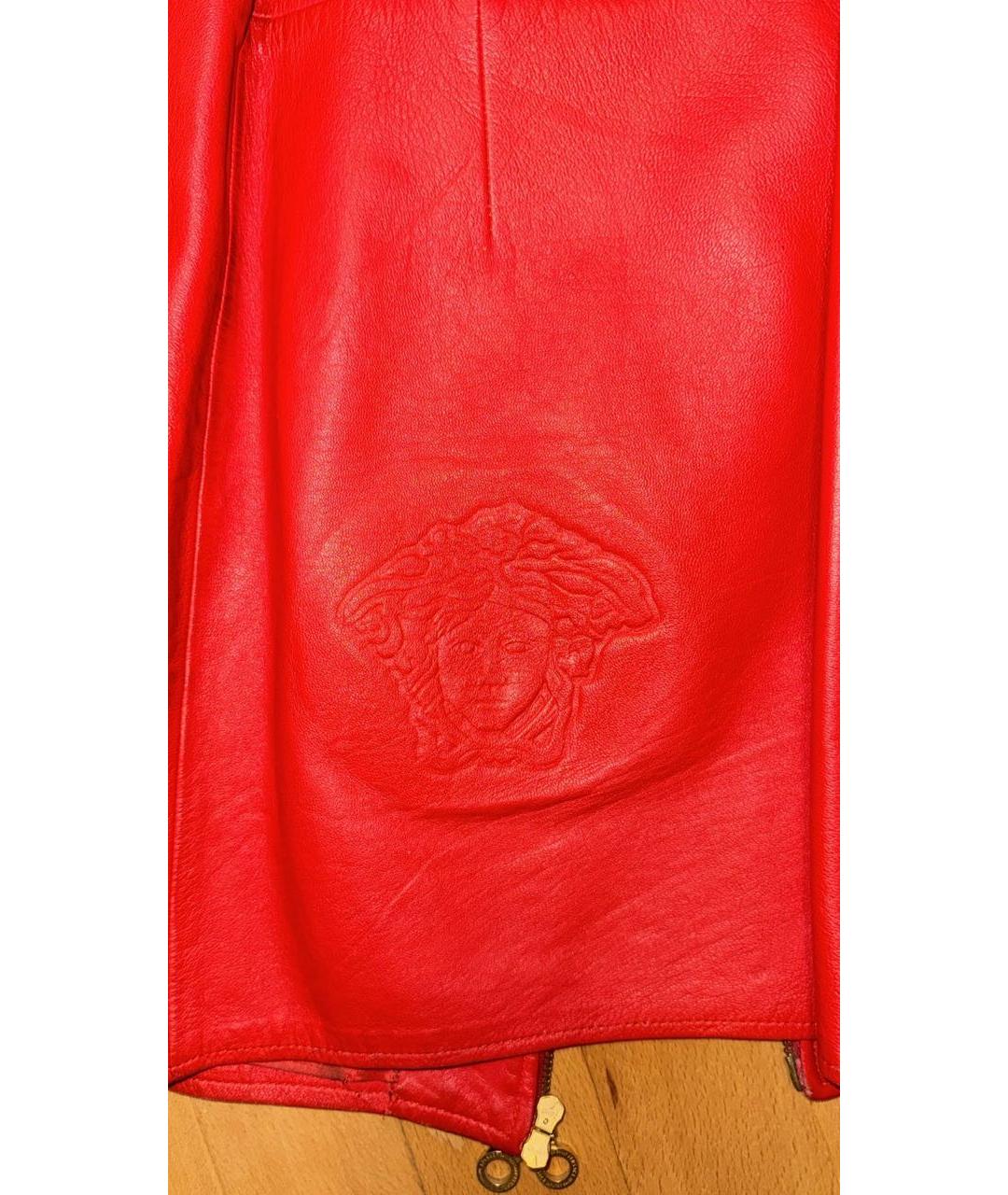 VERSACE JEANS COUTURE Оранжевая кожаная куртка, фото 5