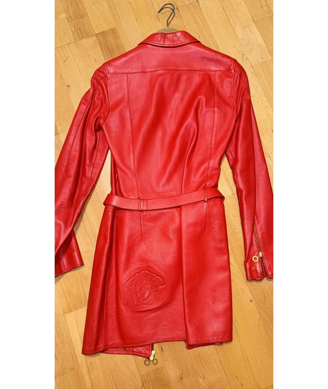 VERSACE JEANS COUTURE Оранжевая кожаная куртка, фото 2