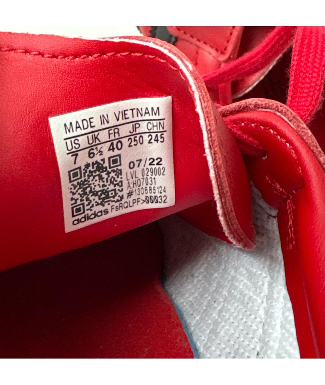 ADIDAS Красные кожаные кеды, фото 8
