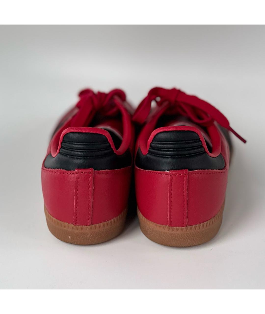 ADIDAS Красные кожаные кеды, фото 4
