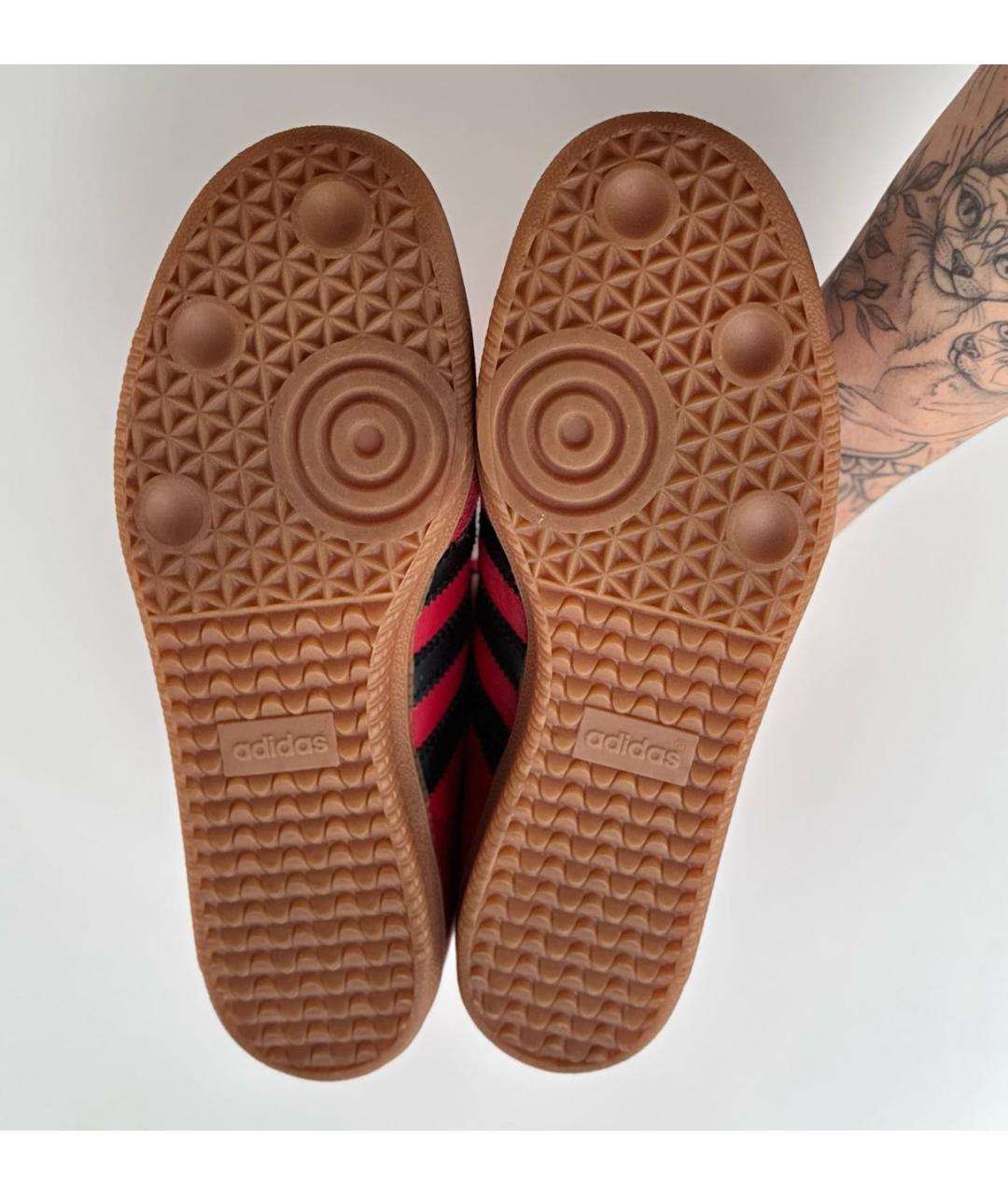 ADIDAS Красные кожаные кеды, фото 5