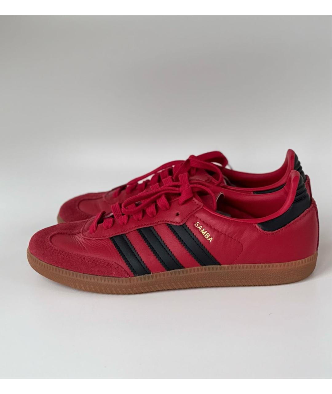 ADIDAS Красные кожаные кеды, фото 9