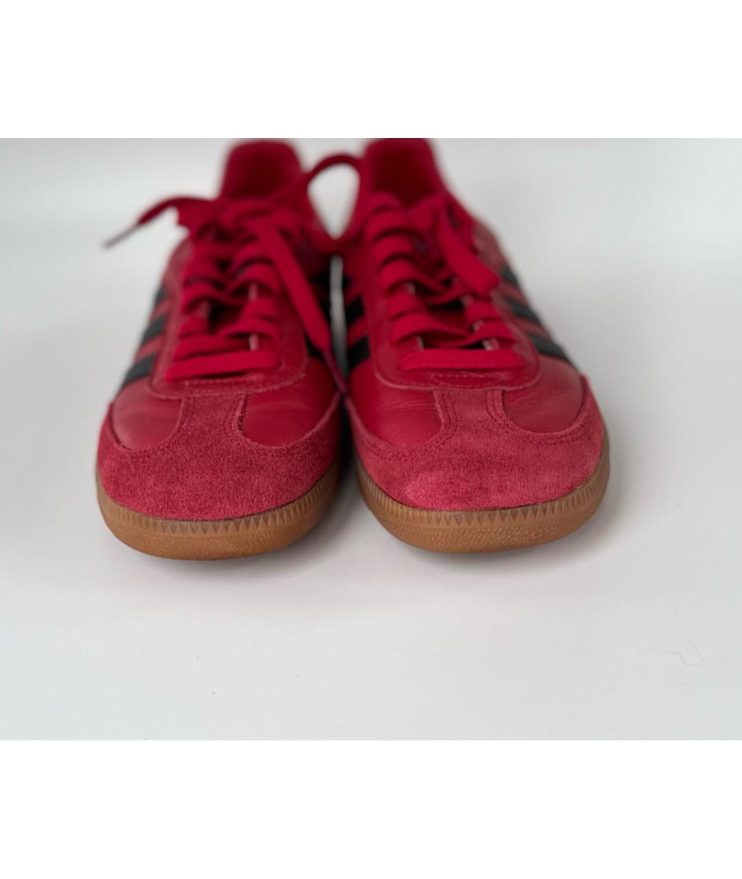 ADIDAS Красные кожаные кеды, фото 2