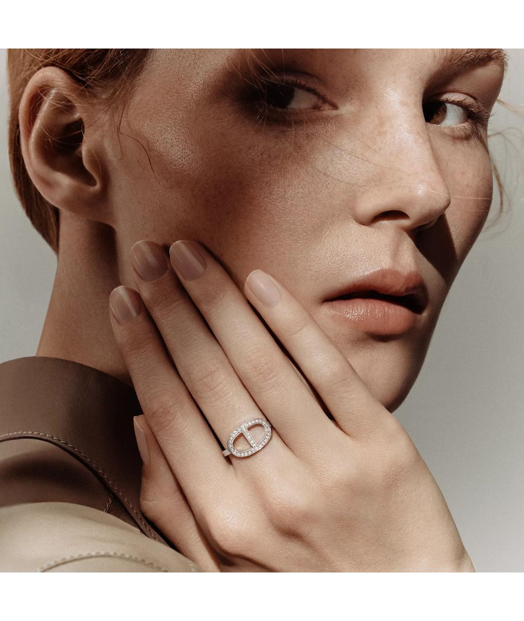 HERMES Золотое кольцо из белого золота, фото 2