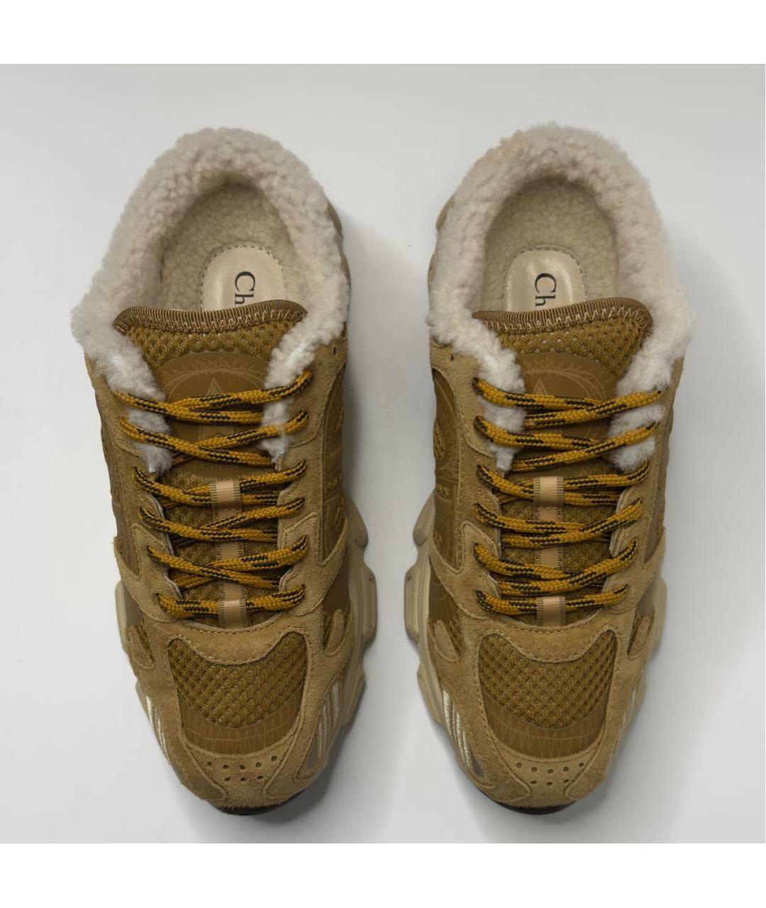 CHRISTIAN DIOR Коричневые замшевые кроссовки, фото 2