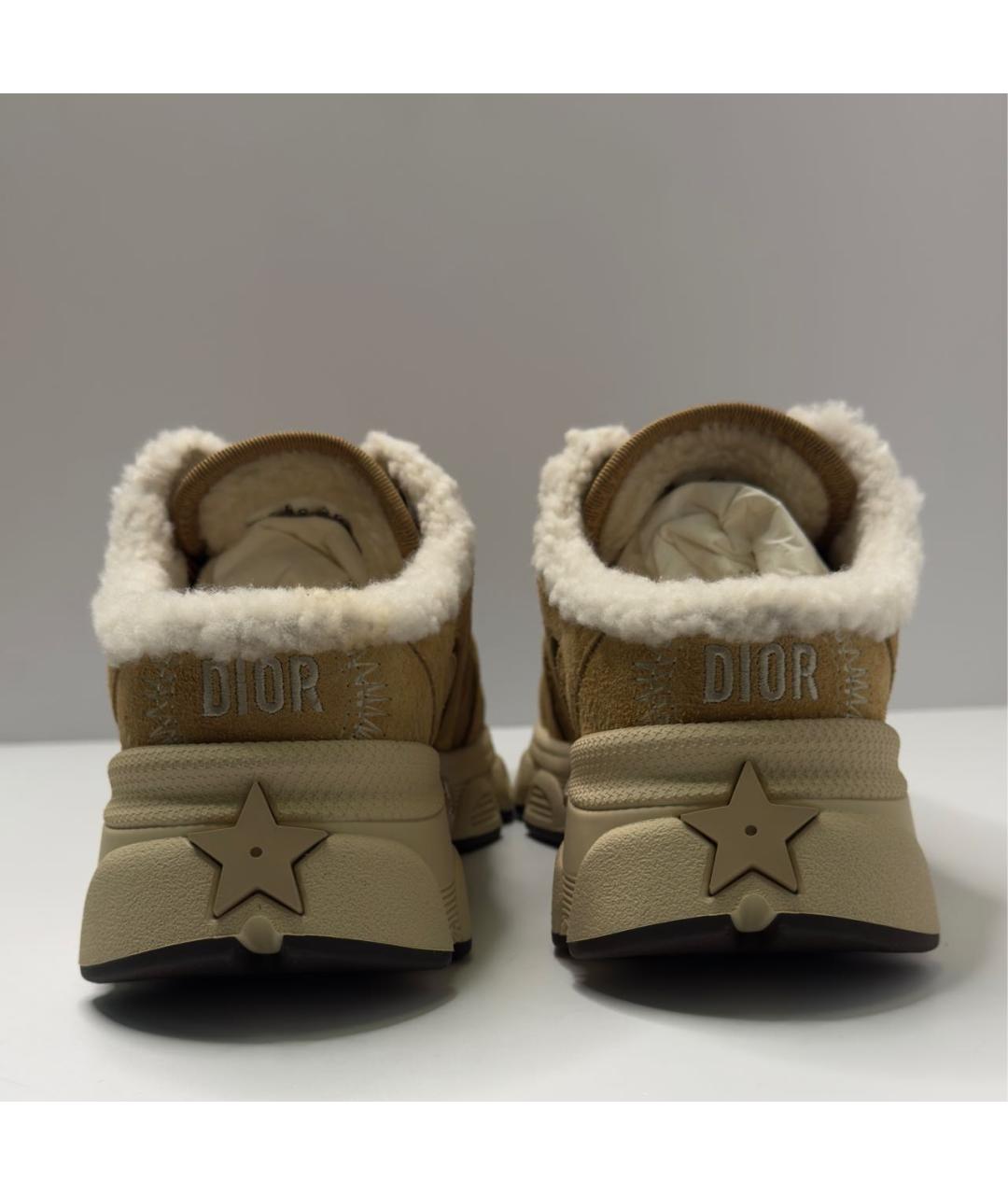 CHRISTIAN DIOR Коричневые замшевые кроссовки, фото 4