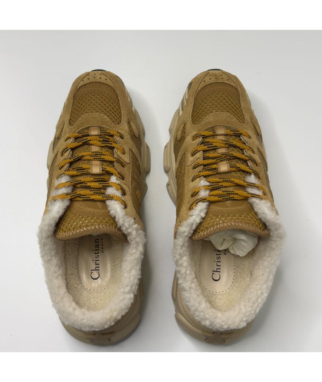 CHRISTIAN DIOR Коричневые замшевые кроссовки, фото 3