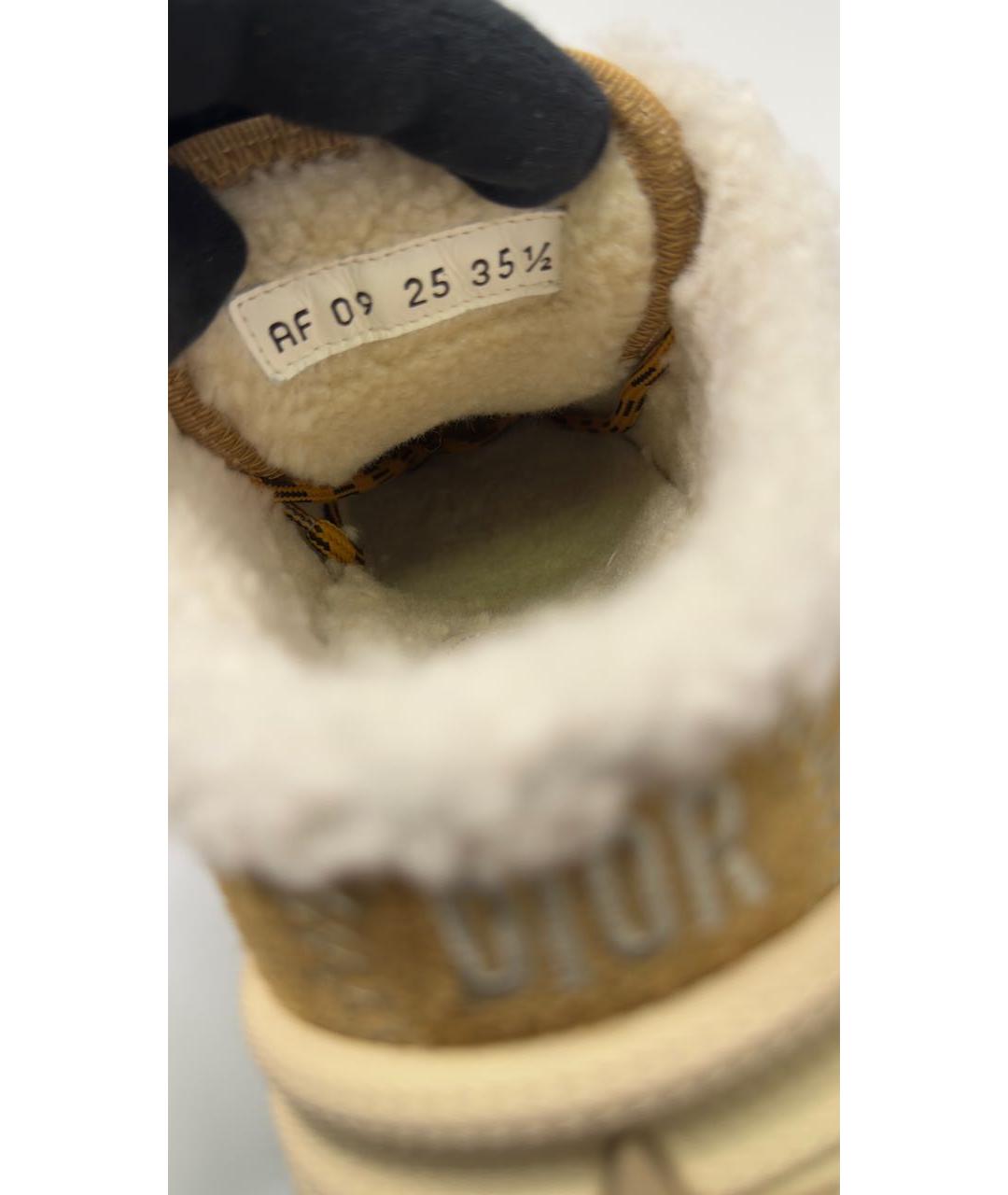 CHRISTIAN DIOR Коричневые замшевые кроссовки, фото 5