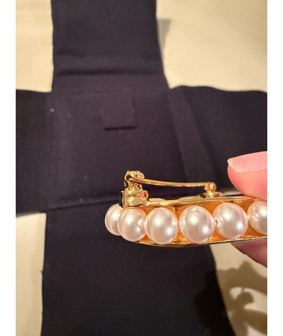 CHANEL Золотая металлическая брошь, фото 7