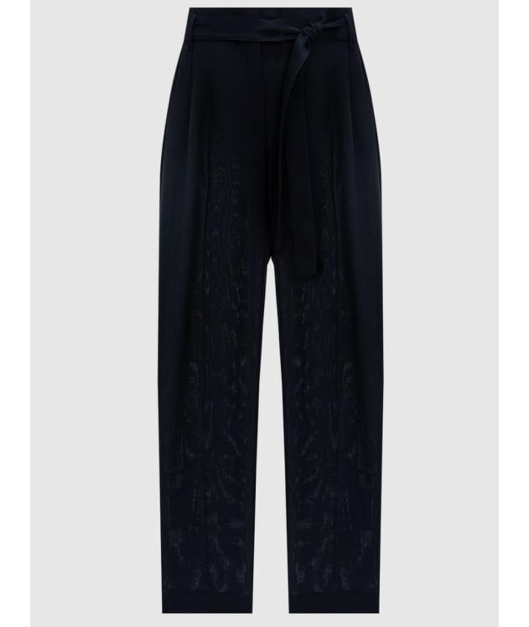 THE ROW Темно-синие шерстяные брюки широкие, фото 3